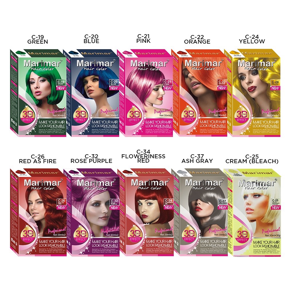 ✦SINAR✦ Marimar Hair Color Semir Pewarna Rambut - 3D Color Effect