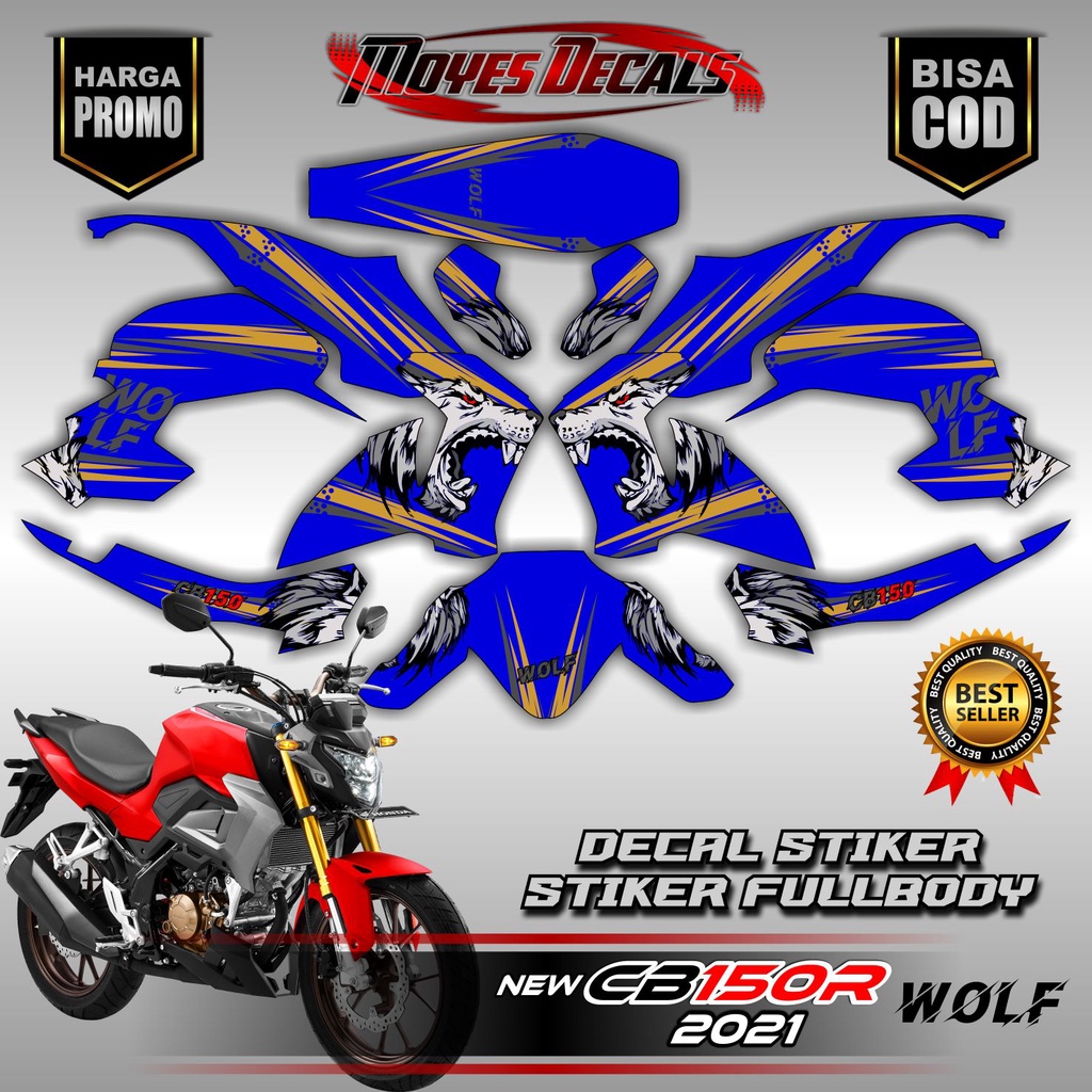 bisa cod / bayar ditempat stiker motor decal CB 150 2021 new Fullbody - Decal Honda CB 150R 2021 NEW