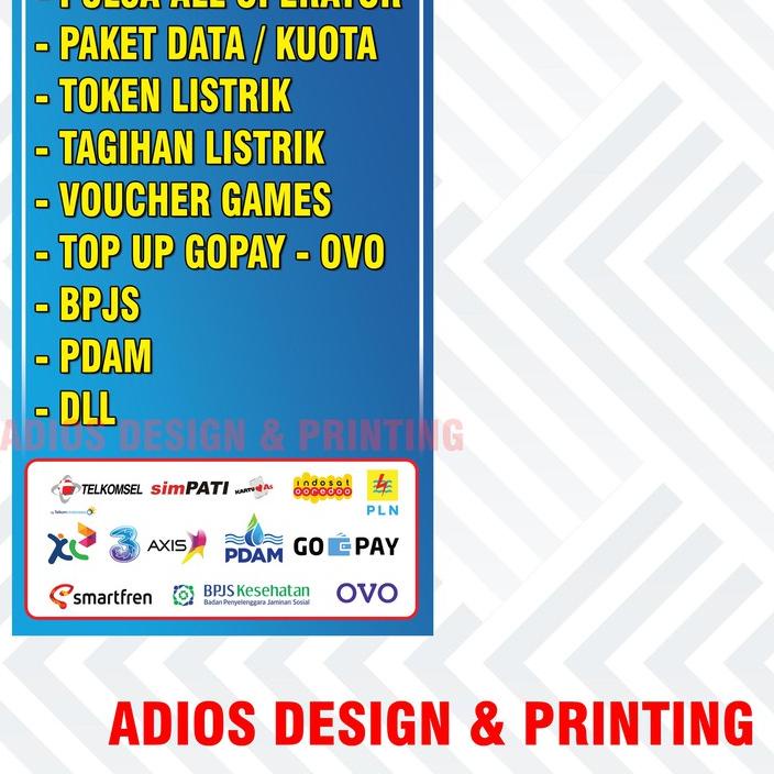 Banner Spanduk Pulsa Ukuran 120x60 cm
