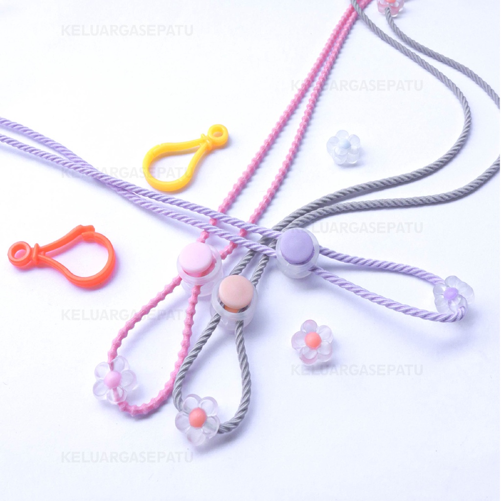 STRAP MASK STRAP MASKER TALI GANTUNG MASKER KOREA KALUNG KONEKTOR MASK HANGER KONEKTOR HIJAB STRAP MASK CEWE STARP MASK MURAH STRAP MASK LUCU WARNA PASTEL MOTIF BUNGA