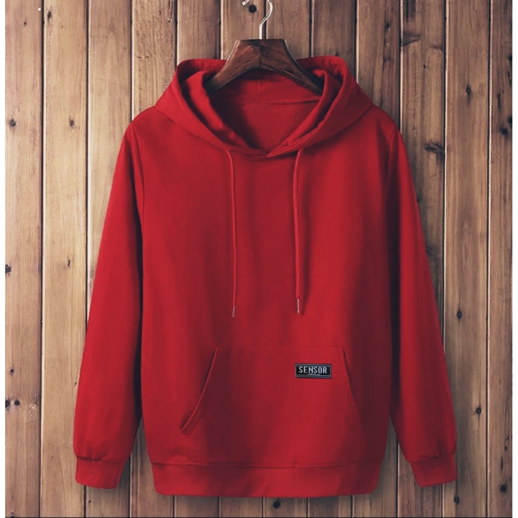 SWEATER PRIA POLOS HOODIE BAHAN FLEECE TEBAL UK L-XXL JUMBO