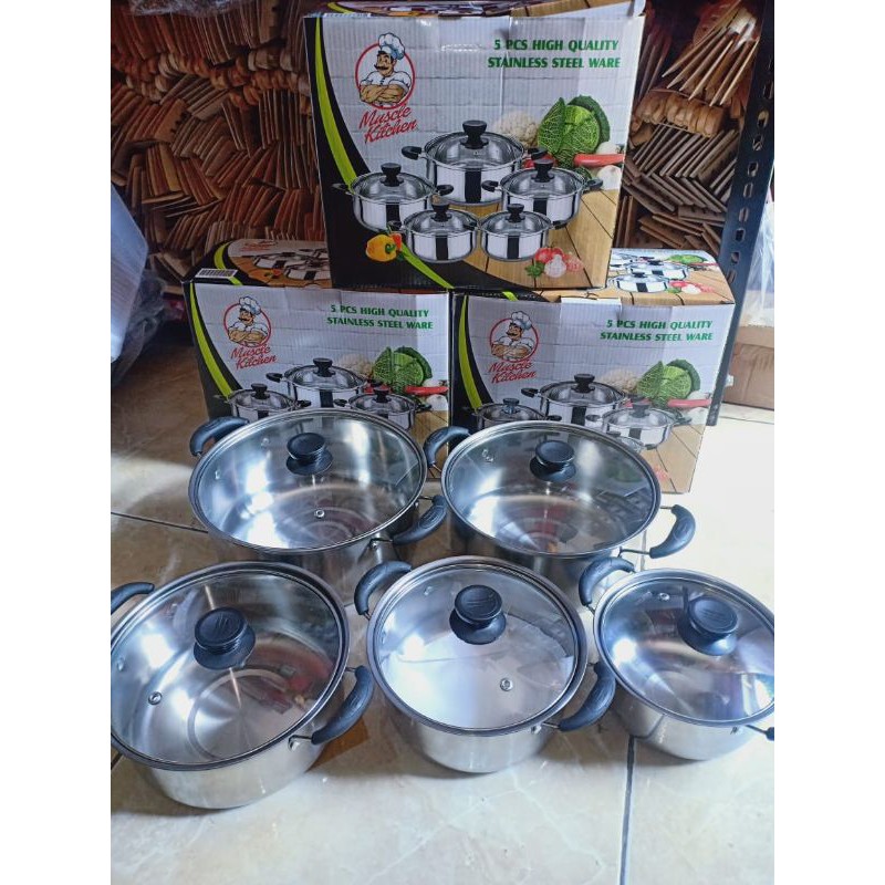 Panci Otsuka Tutup kaca gagang warna