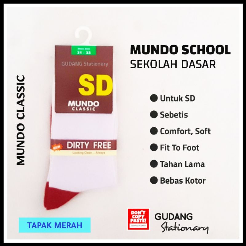 Kaos Kaki School SD Mundo Classic