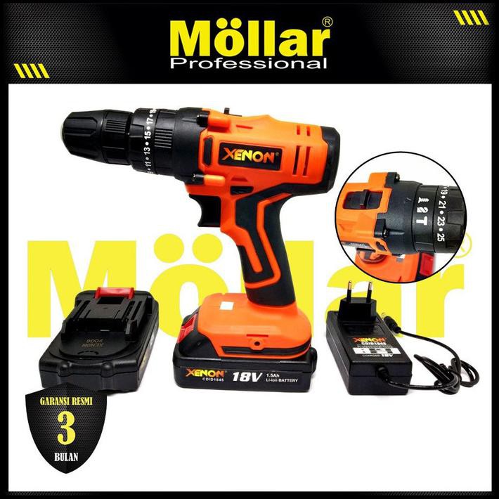 Mesin Bor XENON Koper CDID1845 18V Cordless Impact Drill Bor Baterai Benton 18v XENON CDID 1845