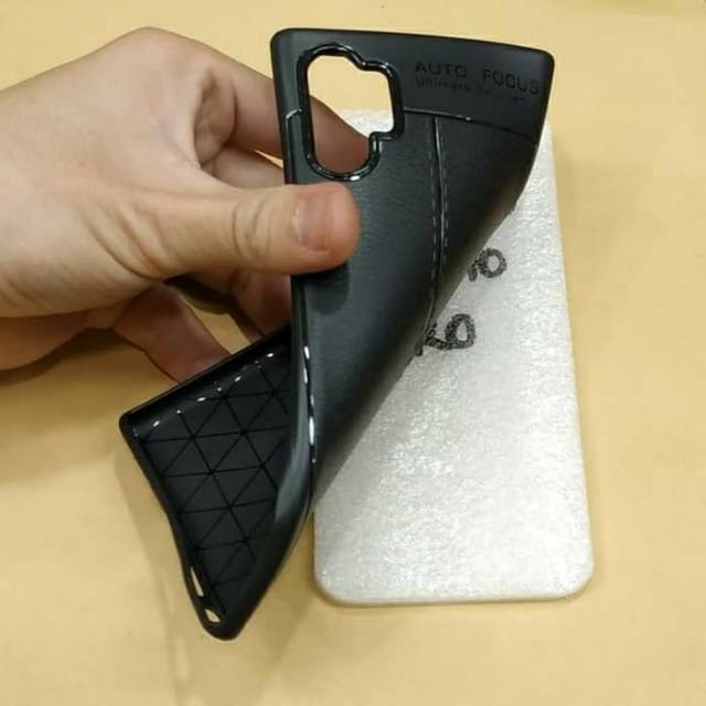 auto focus SAMSUNG NOTE 10 PRO silikon karet hitam soft case MANTAP