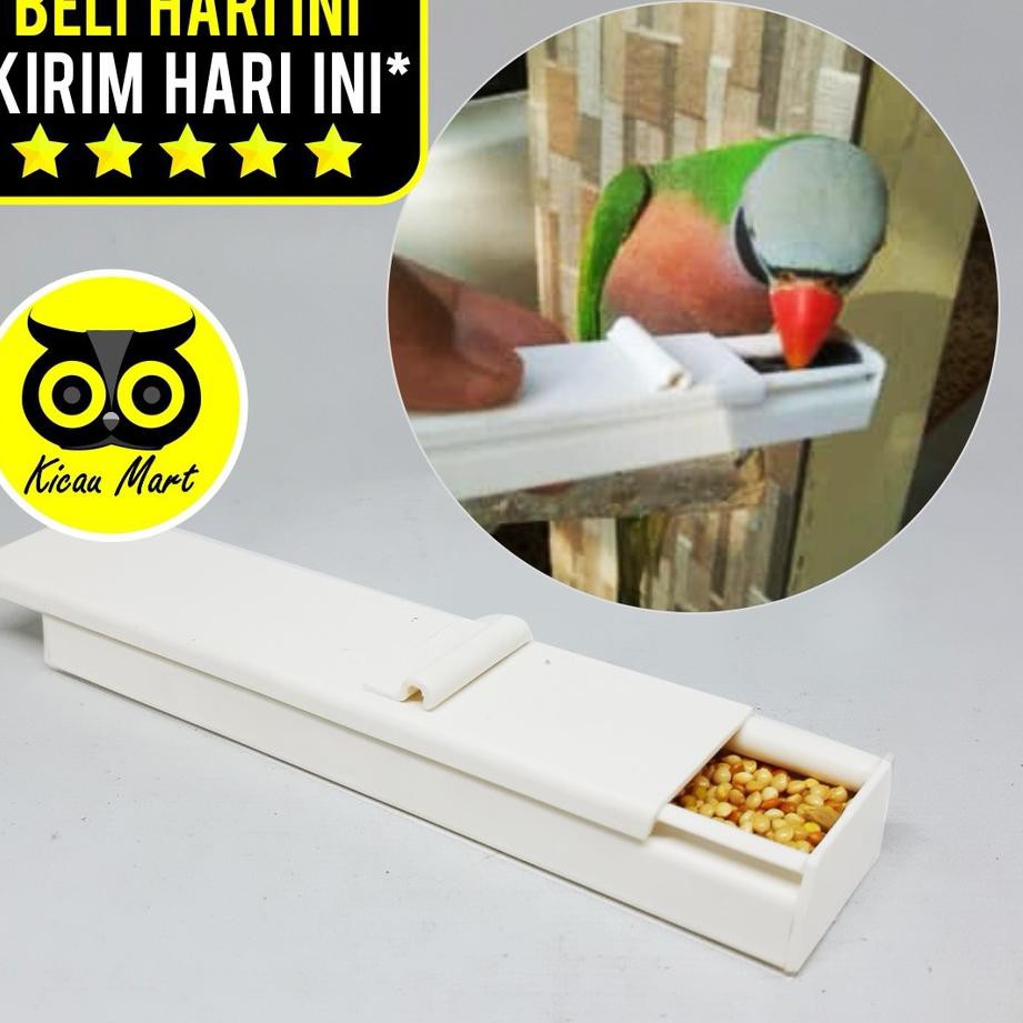 ↑ POINTER REWARD BOX TEMPAT WADAH PAKAN BURUNG LOVEBIRD PARROT NURI PARKIT BEO BETET LATIH HEWAN JIN