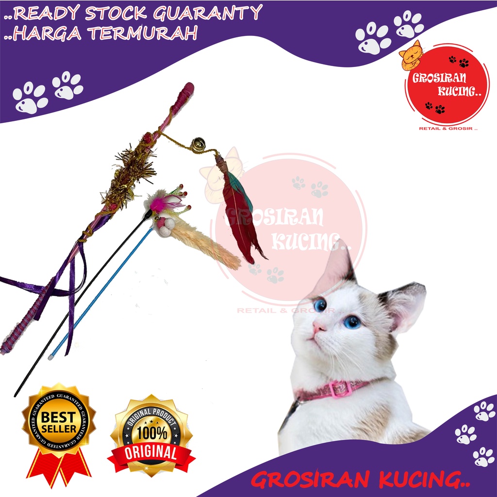 Mainan Kucing Cat Toys Stick Kucing Bulu Lonceng