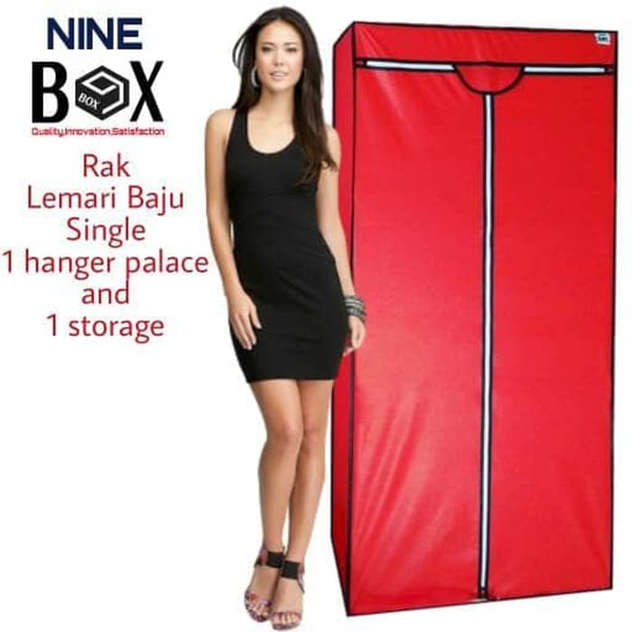 Lemari Rak baju pakaian Nine Box Rak lemari Kain single Lemari Rak baju pakaian Nine Box Rak lemari Kain single