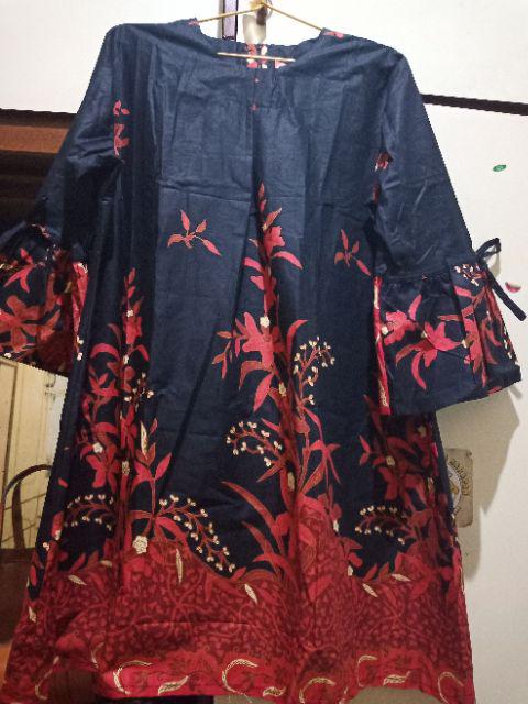 Aserehe Zigzag Tunik Jumbo Batik Mataraman Sogan Camaline Seragam Kantor Kerja Xxl Ld 132