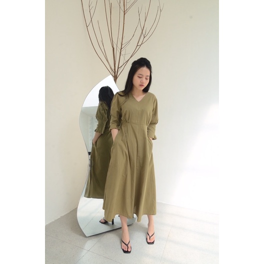 Azalea Dress Midi Dress Korean Dress Feminine Dress