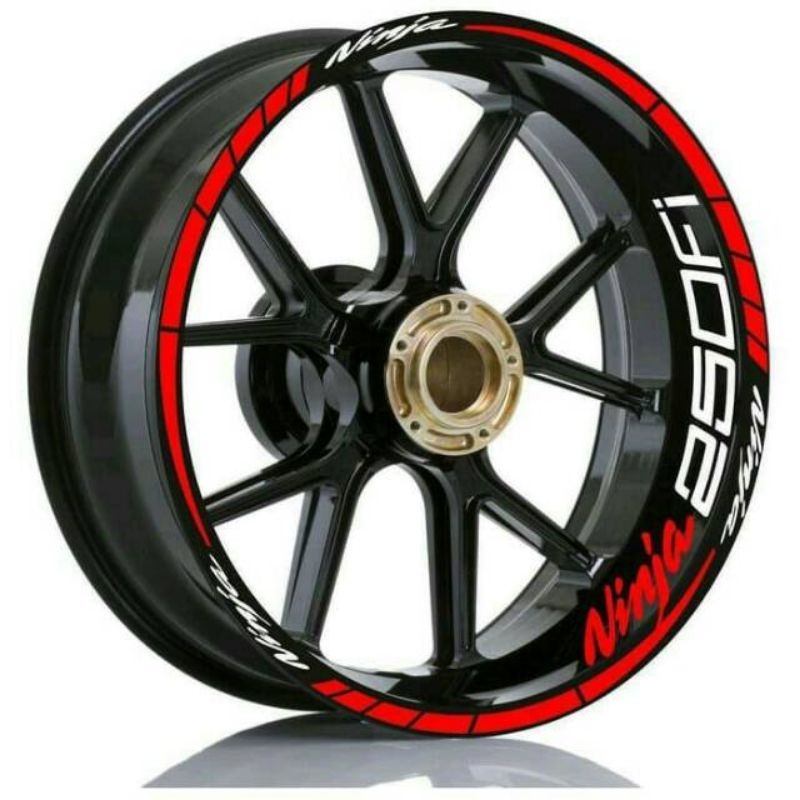 stiker velg motor kawasaki Ninja 250 fi