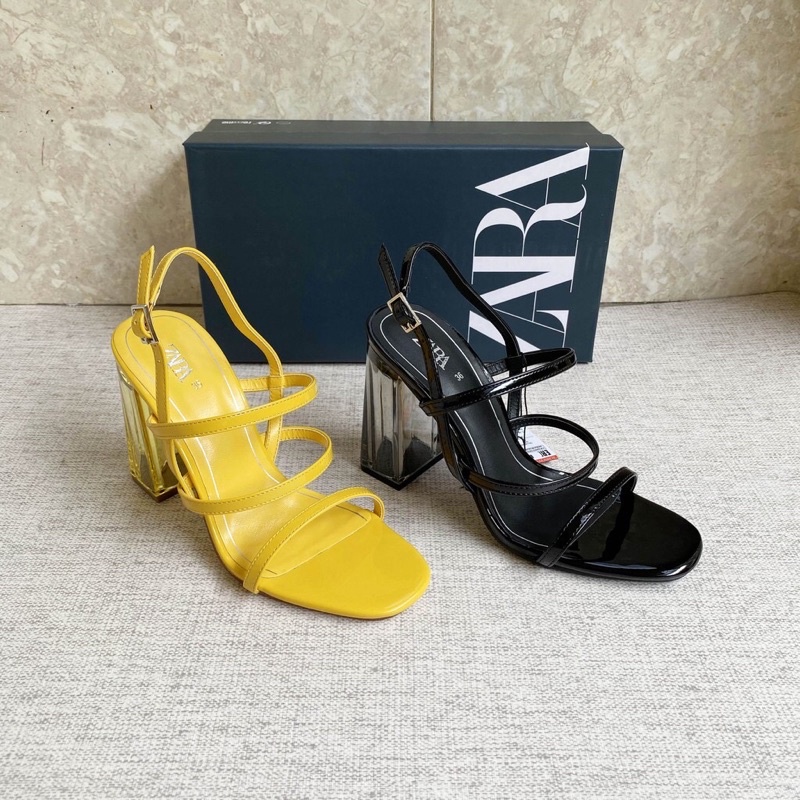 zara yellow heels