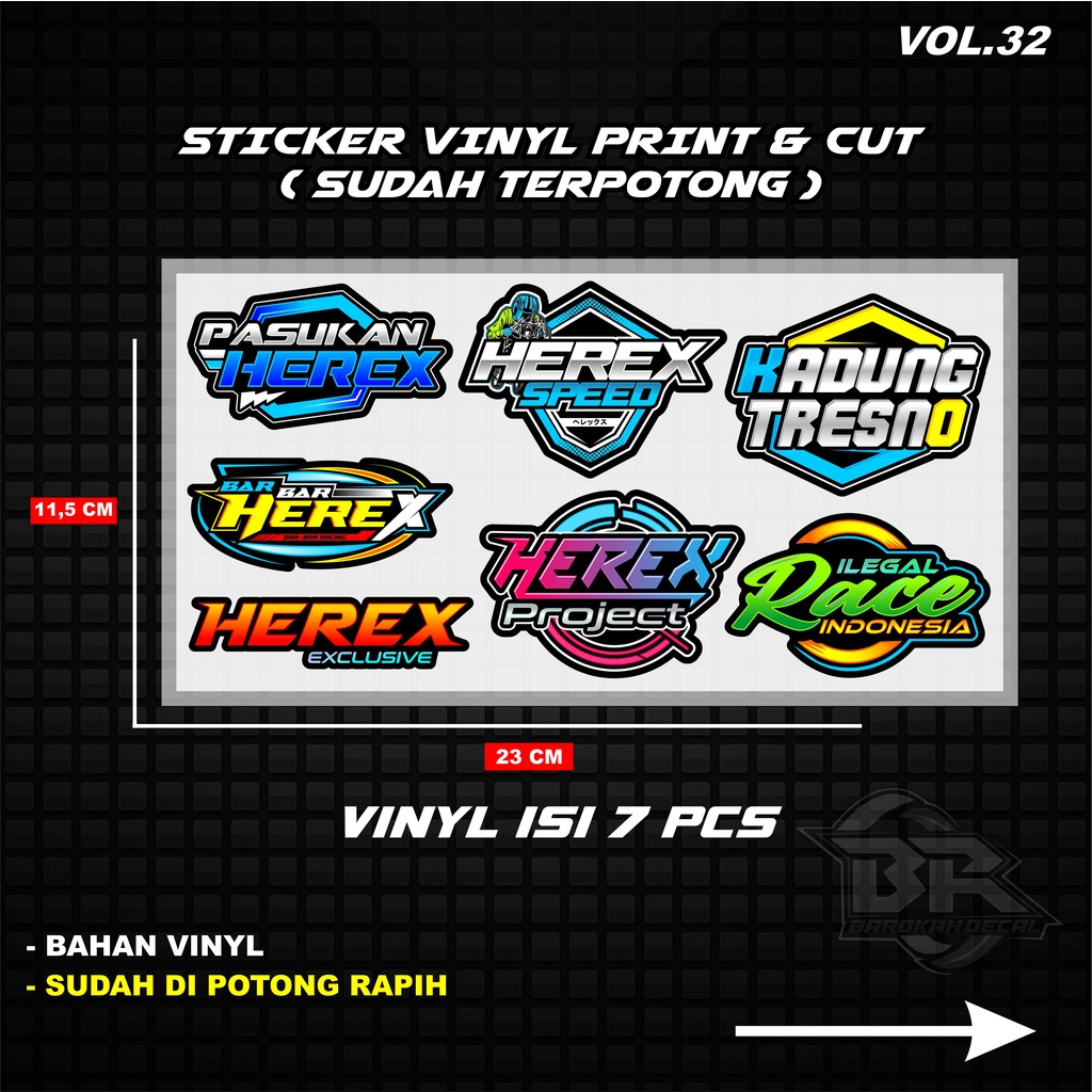 Sticker Print Cut Stiker Racing Pack Stiker Motor Stiker Variasi