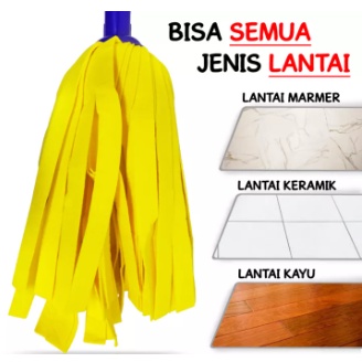 3M Scotch Brite Kain Lap Pel Strip Kuning Bulat Set ID-72 Gagang Tongkat Pembersih Lantai ID72 ID 72 Microfiber Kain Serat Halus Non Woven Alat Lap Mop Ngepel scotbrite