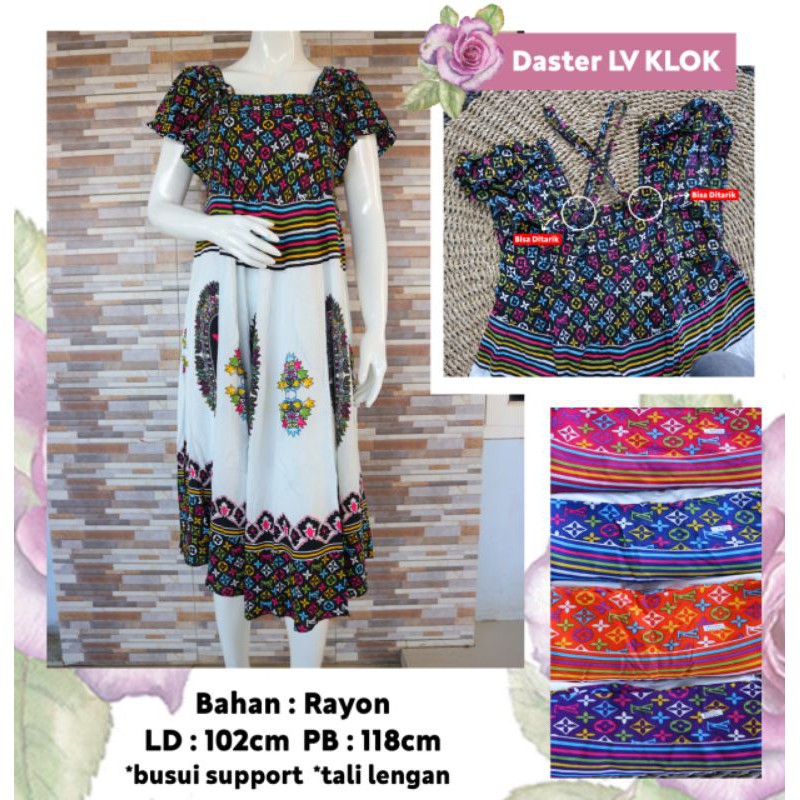 Daster klok LV umbrella bahan rayon viscose