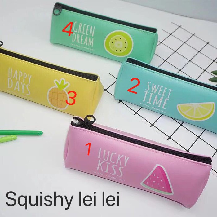 

Kotak pensil buah/bahan kulit
