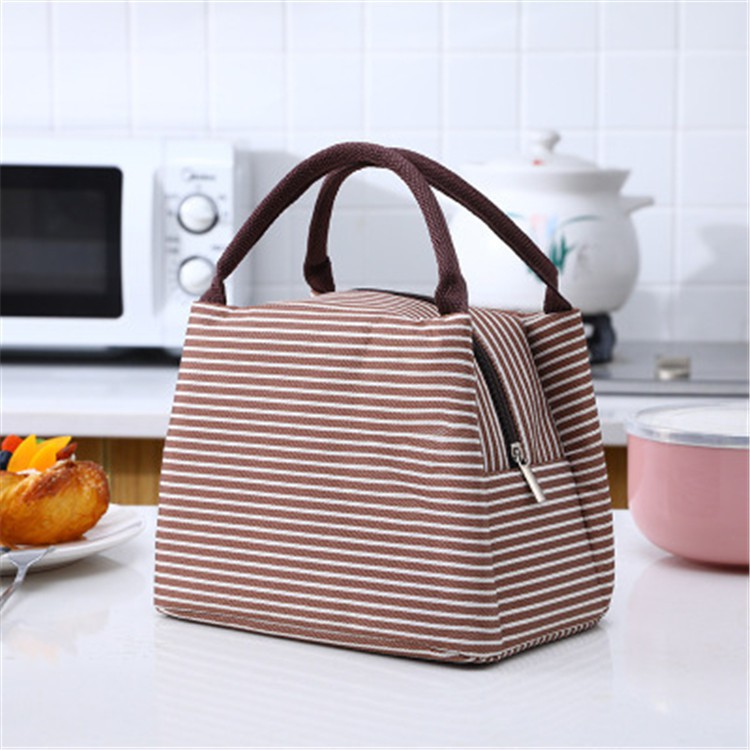 AGG-232 Tas Bekal Motif SALUR Lunch Cooler Bag Salur Garis Tempat Penyimpanan Makanan Bekal Impor