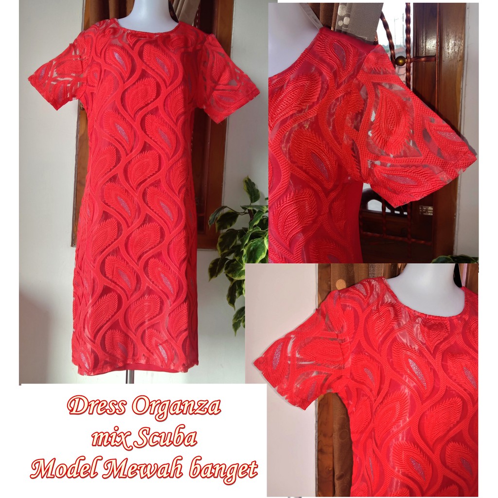 Dress Olivia bahan Organza Mewah