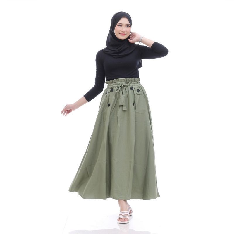 ROK payung cantik // Rok polos jumbo / Rok payung jumbo polos / rok jumbo wanita terbaru