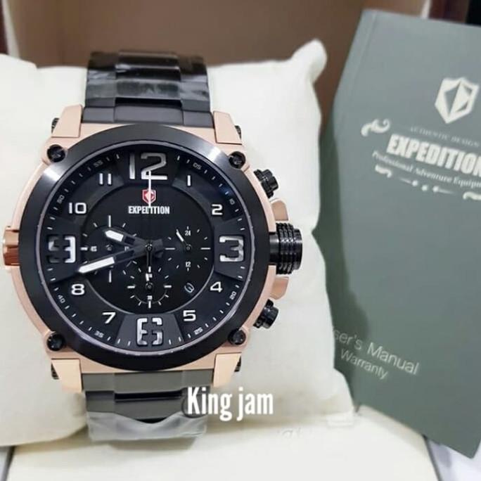 Jam Tangan Pria Expedition E6605/ 6605 Original Black Rosegold