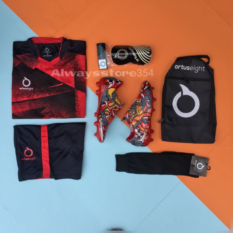 paket sepatu sepakbola Ortus Bima paket komplit hemat sepatu sepak bola ortuseight
