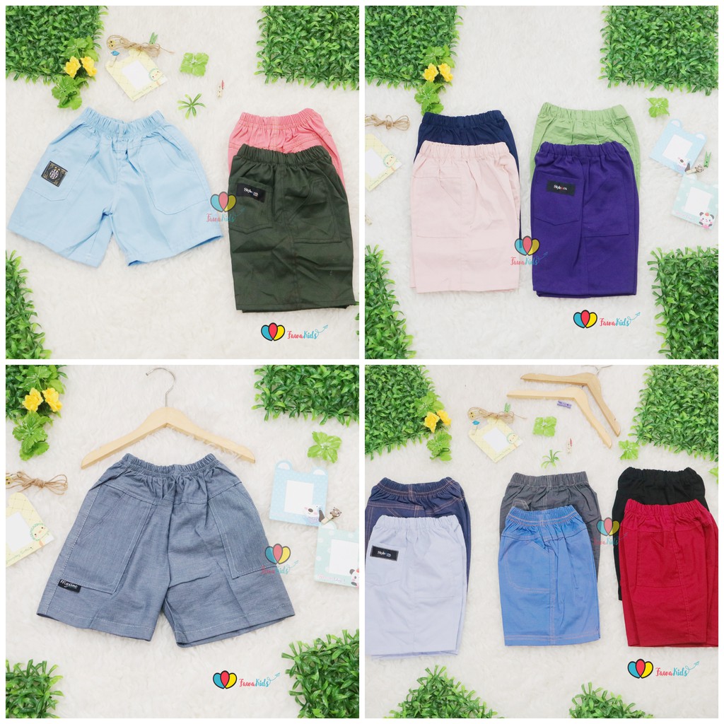 Celana Ghani - Ghina Premium Uk. 2-3 Tahun / Celana Pendek Anak Laki Balita Perempuan Harian Murah