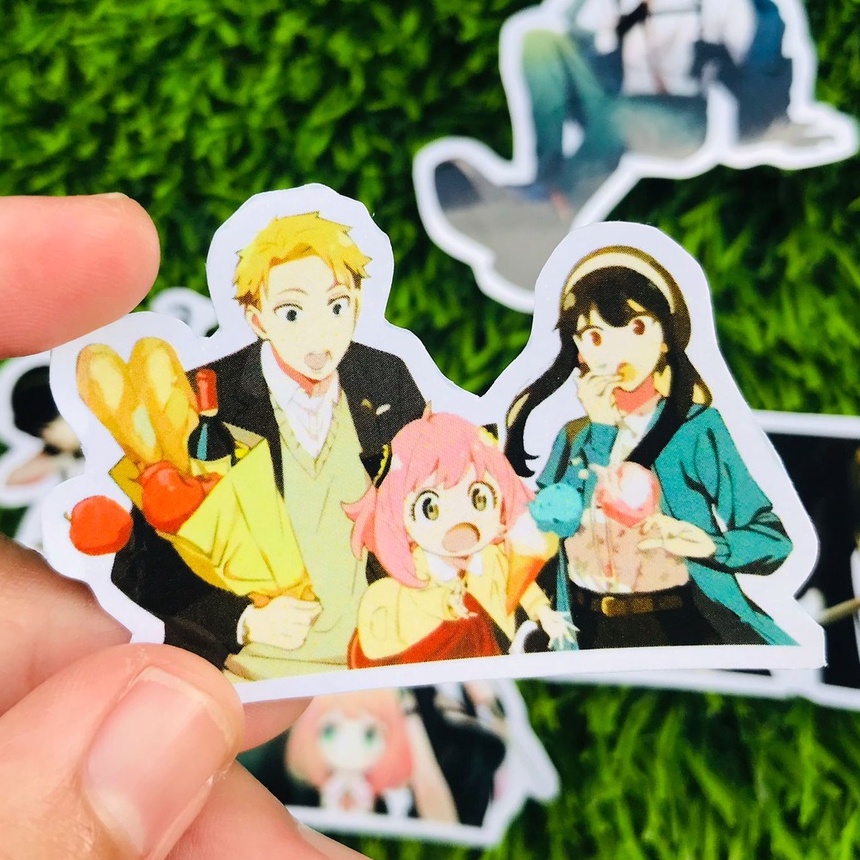 

Stiker Spy x Family Anya Loid Yor Forger Karakter Anime Sticker