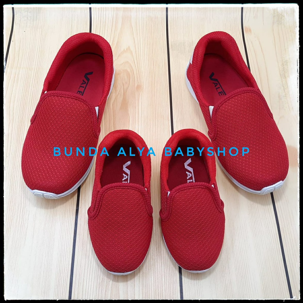 Sepatu Anak Laki Laki 2 3 Tahun Sport MERAH Sepatu Anak Cowok Cewek Sport Slip ON Alas Karet Anti Licin  Size 22 - 35