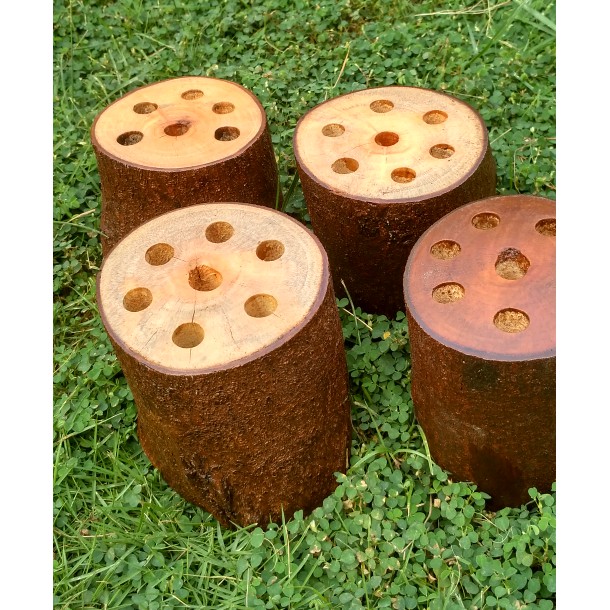 

Tempat penyimpanan pensil pulpen kuas lukis kayu vintage craft rustic