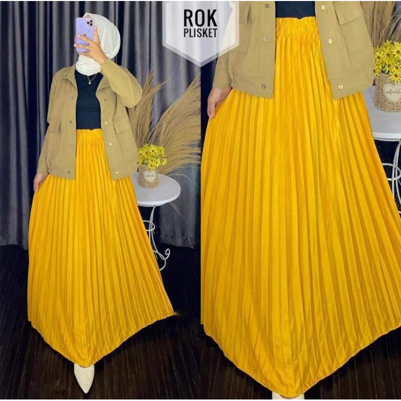 ROK PLISKET PREMIUM /ROK PANJANG MUSLIM/ ROK MAYUNG