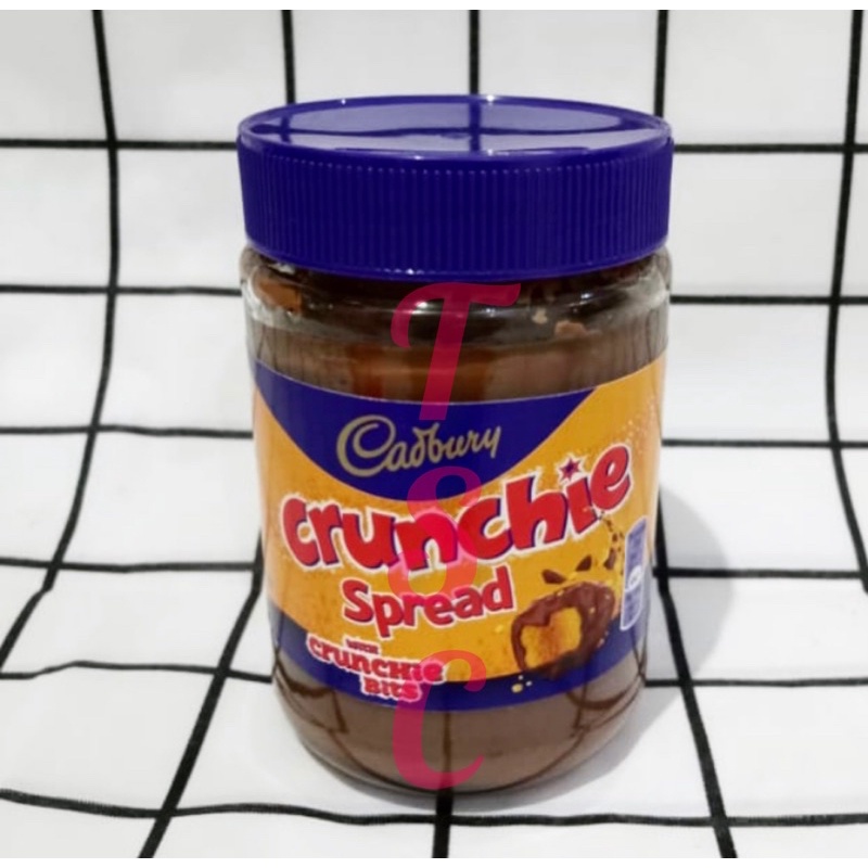 

Cokelat Cadbury Spread Glass 400gr Cadbury Crunchie Spread / Crunchie Bits / Selai / Milk /Chocolate