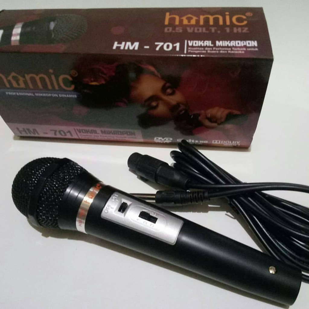 Mic homic HM-701 mikropon with volume suara microphone