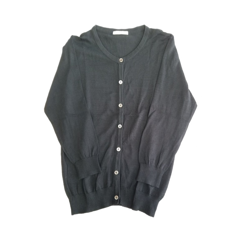 Glacier Hitam Black Cardigan Cardi Knitwear Knit Rajut Murah Branded