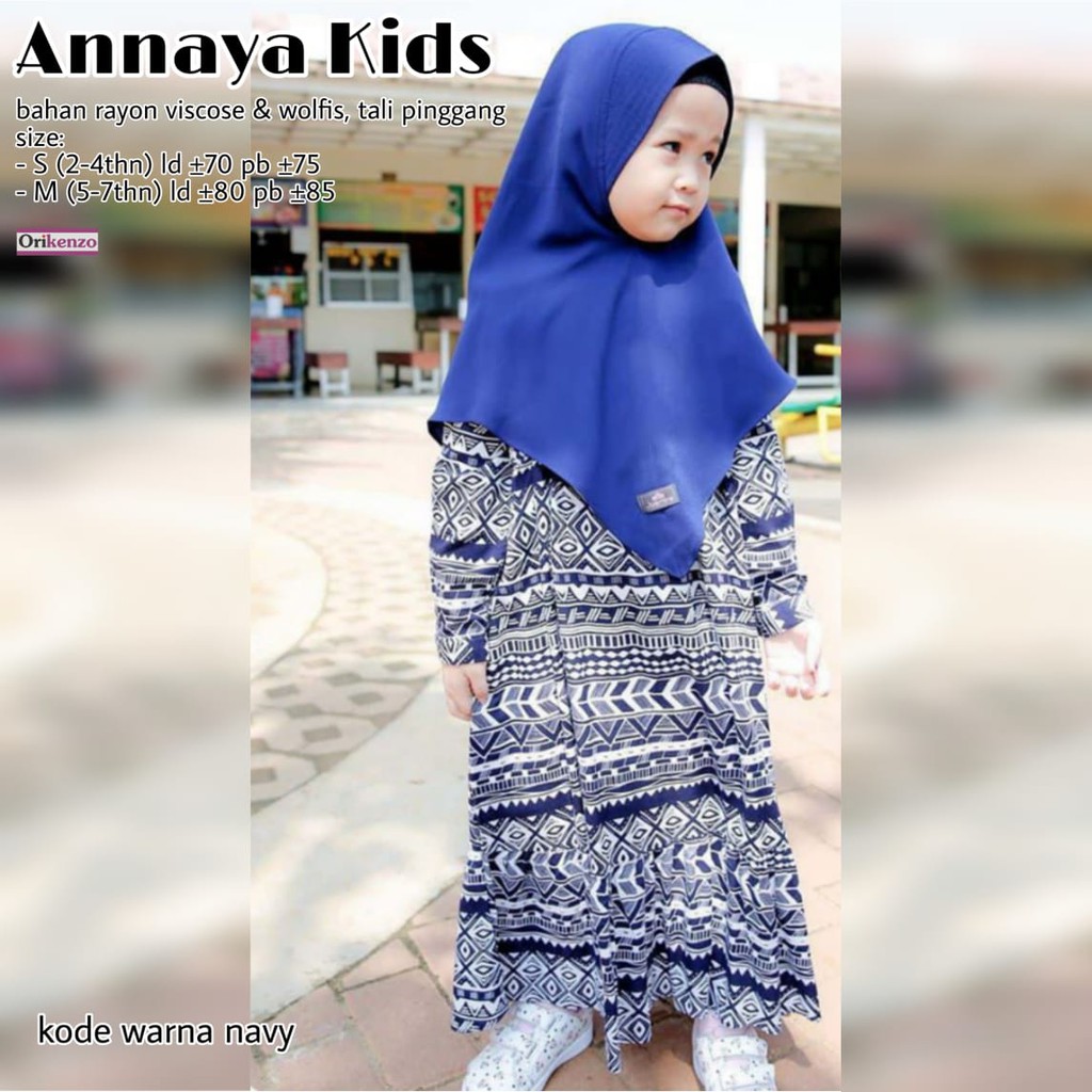 Annaya Kids - Set Gamis Anak 2 - 7 thn