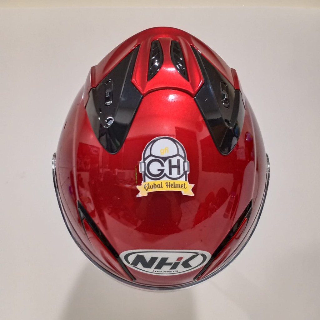 HELM NHK HALF FACE NHK R6 NHK R 6 SOLID ROYAL RED NHK R6 POLOS