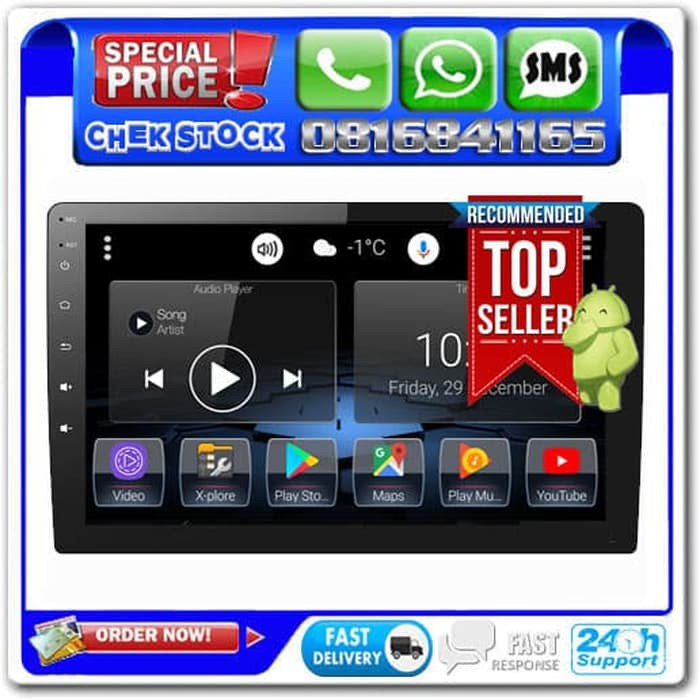 HEAD UNIT TAPE MOBIL ANDROID ENIGMA 10.1 INCH EG 1078 - DVD CD 8803
