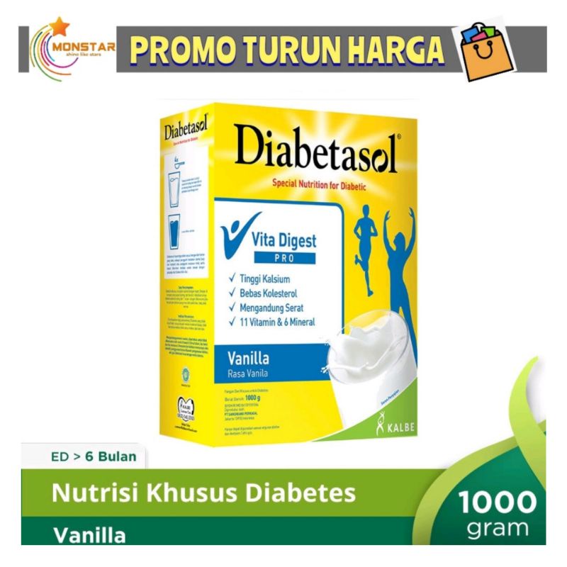 

Susu Diabetasol 1000 Gr/Diabetasol Vanila Coklat 1Kg