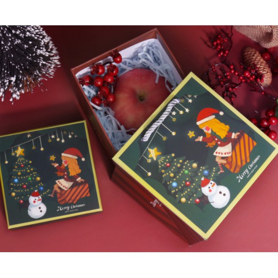 

Paper Bag Premium Natal 13 x 13 cm Goodie Bag Christmas Gift Box Sovenir