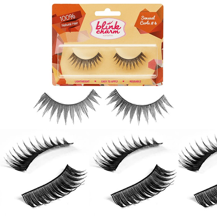 Blink Charm Eyelashes Sensual Curls (Isi 1 Pasang/4 Pasang) - Bulu Mata Palsu