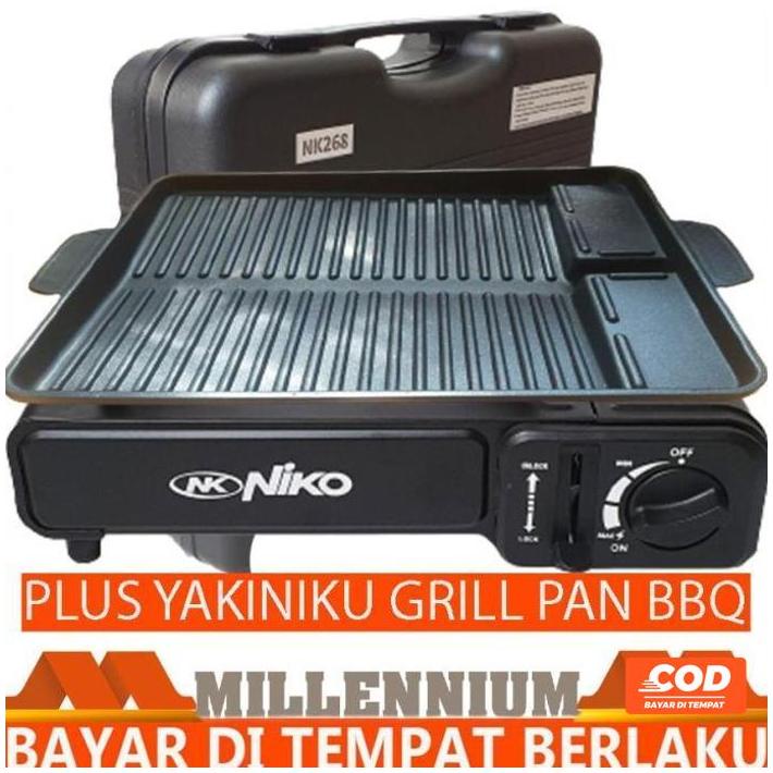 Paket Kompor Portable Niko Bbq Yakiniku Grill Pan Plus Kompor Portable (Kode 004)