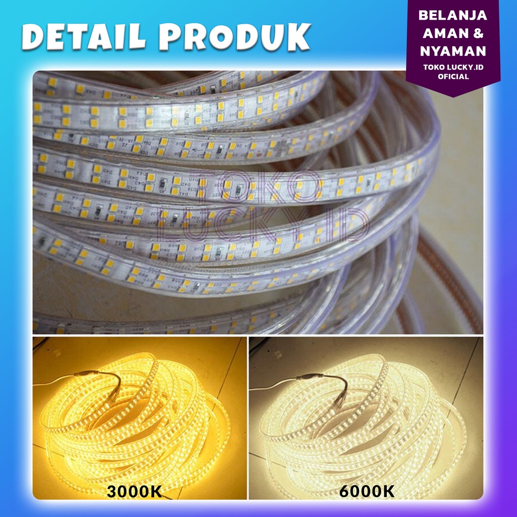 Lampu Hias LED Strip 2 3 5M Waterproof Hiasan Outdoor Indoor Rumah