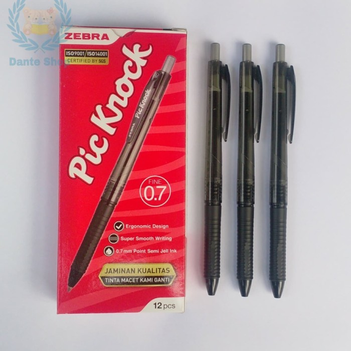 

MURAH Pulpen Zebra Pic Knock 0.7mm ( per Lusin )