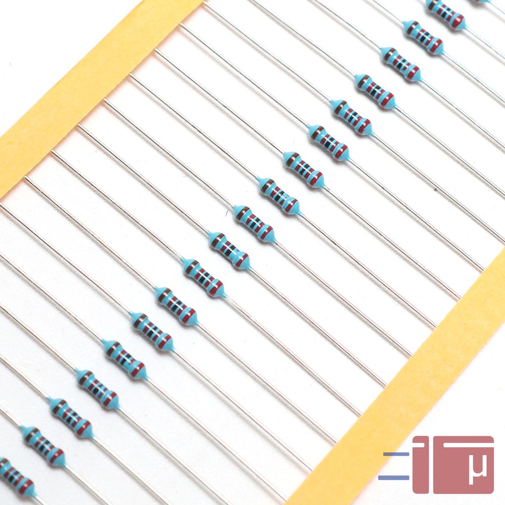 x10 Resistor 22K 1/4W Metal Film 1% Taiwan Kaki Tembaga