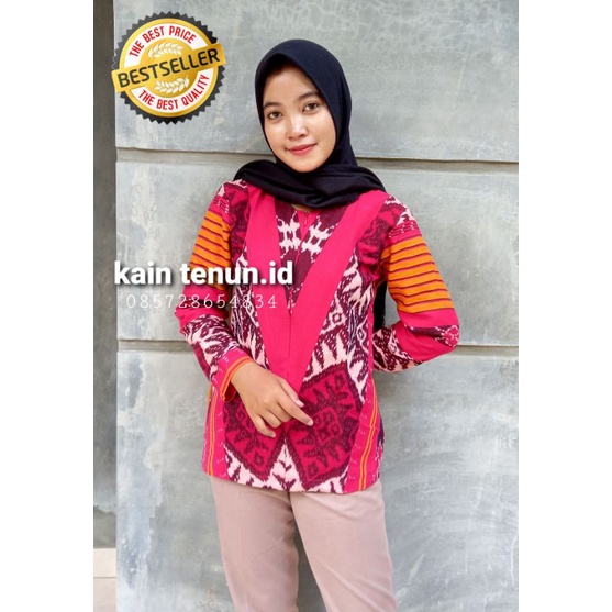BLUS TENUN JEPARA BAJU WANITA BAJU TENUN BLUS BATIK ATASAN TENUN