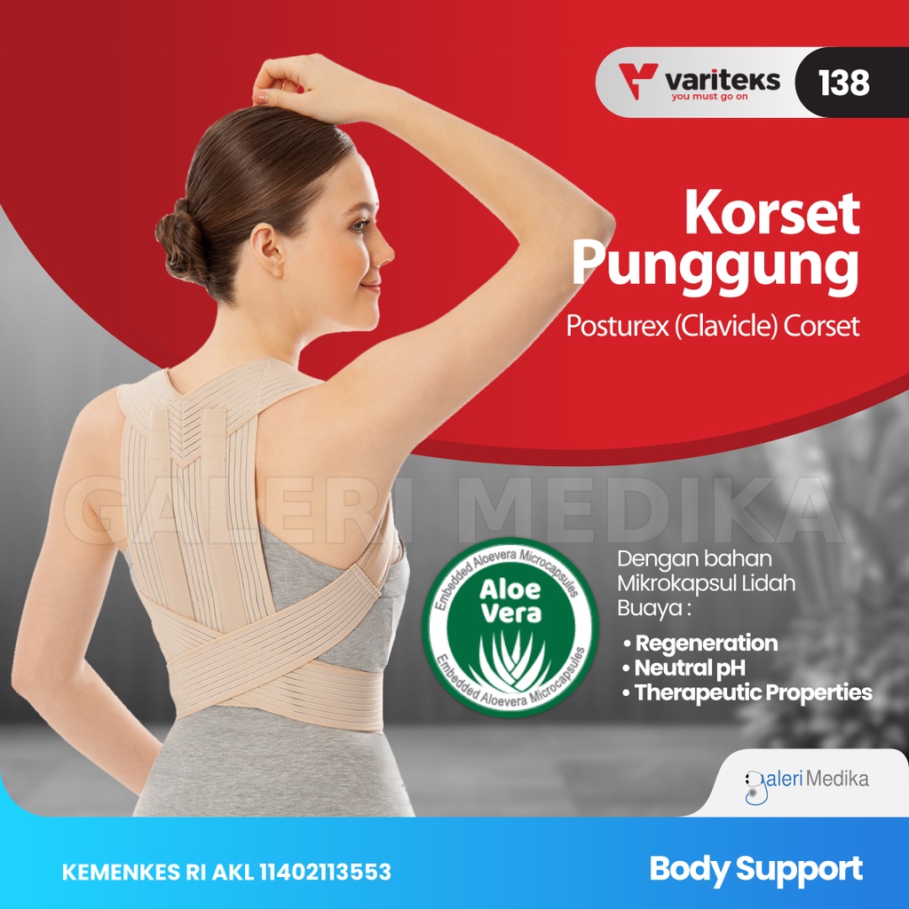 Korset Penegak Punggung Variteks 138 Posturex (Clavicle) Corset - Mencegah Bungkuk Pada Punggung