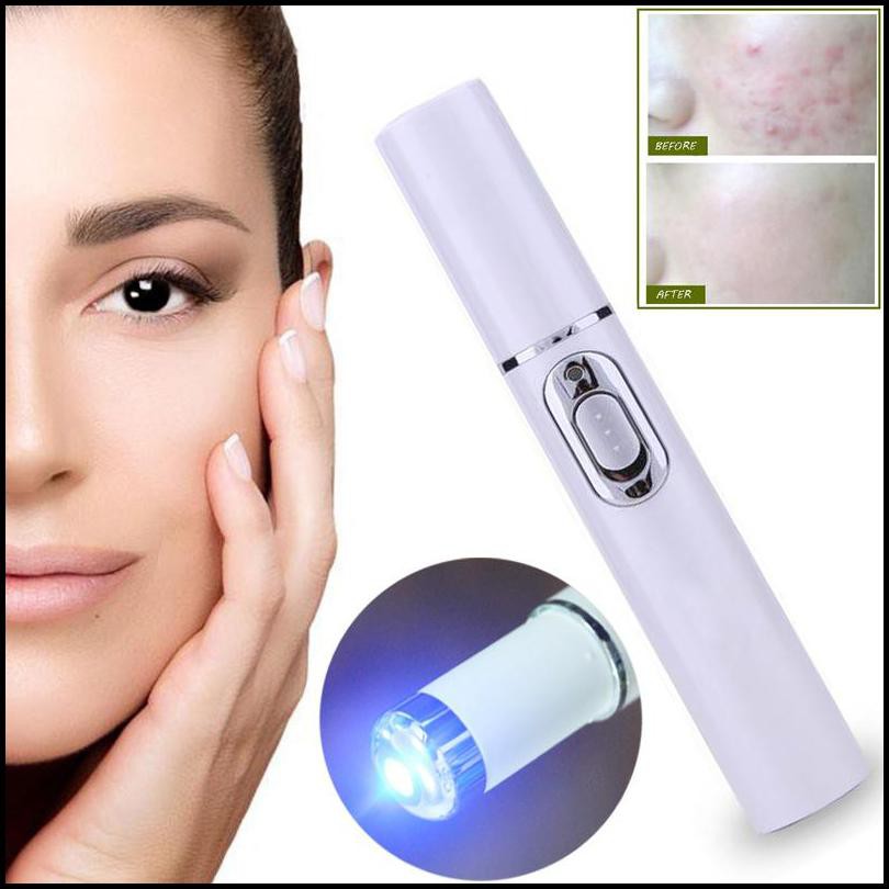 Pen Led Biru Laser Penghilang Jerawat - Hf32704 - White