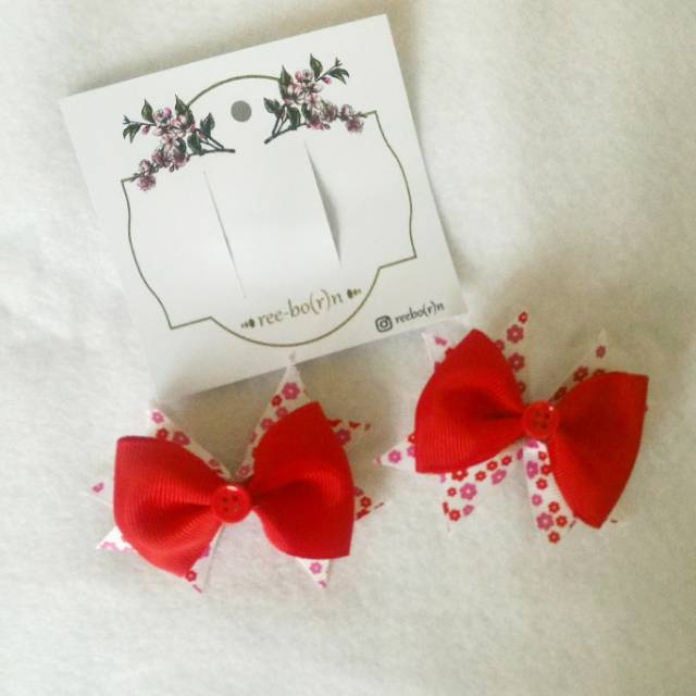 Jepit rambut anak merah | pita rambut merah | pita merah Jp 0018