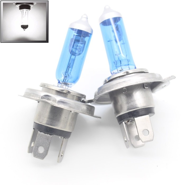 Lampu Bolam H4 Halogen Putih 5500 Kelvin