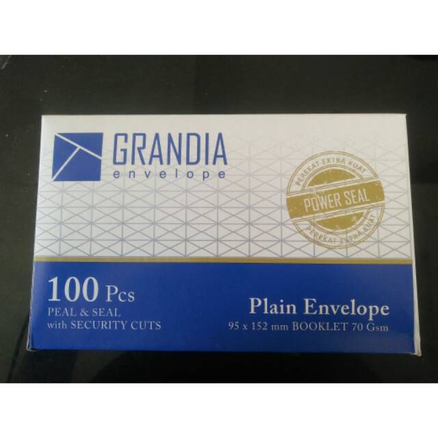 

Amplop Putih Polos "GRANDIA" @100 pcs/pack Size 95 x 152 (MM)