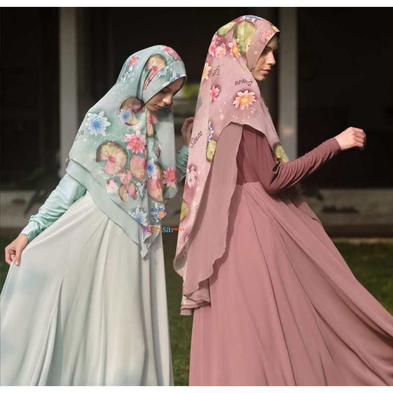 Khimar Faadhillah - washed green by Sisesa